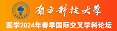 嗯嗯啊啊的操视频南方科技大学医学2024年春季国际交叉学科论坛